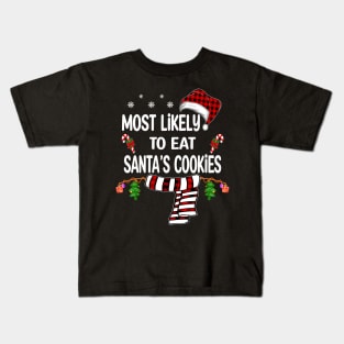 christmas pajamas - most likely christmas pajamas Kids T-Shirt